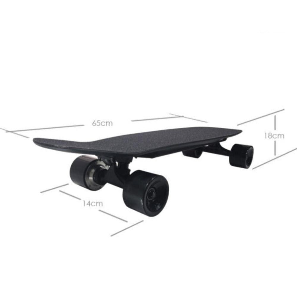 Black 350W Single Tail Desk Fish Electric Skateboard - Skateboard Australia