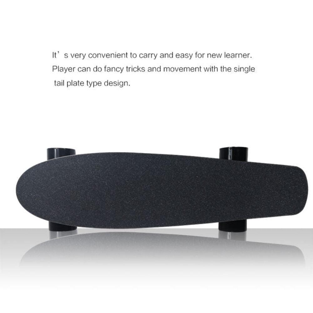 Black 350W Single Tail Desk Fish Electric Skateboard - Skateboard Australia