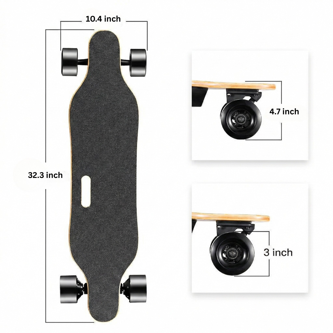 ShadowGlide X1 – 700W Dual Motor Electric Longboard Skateboard