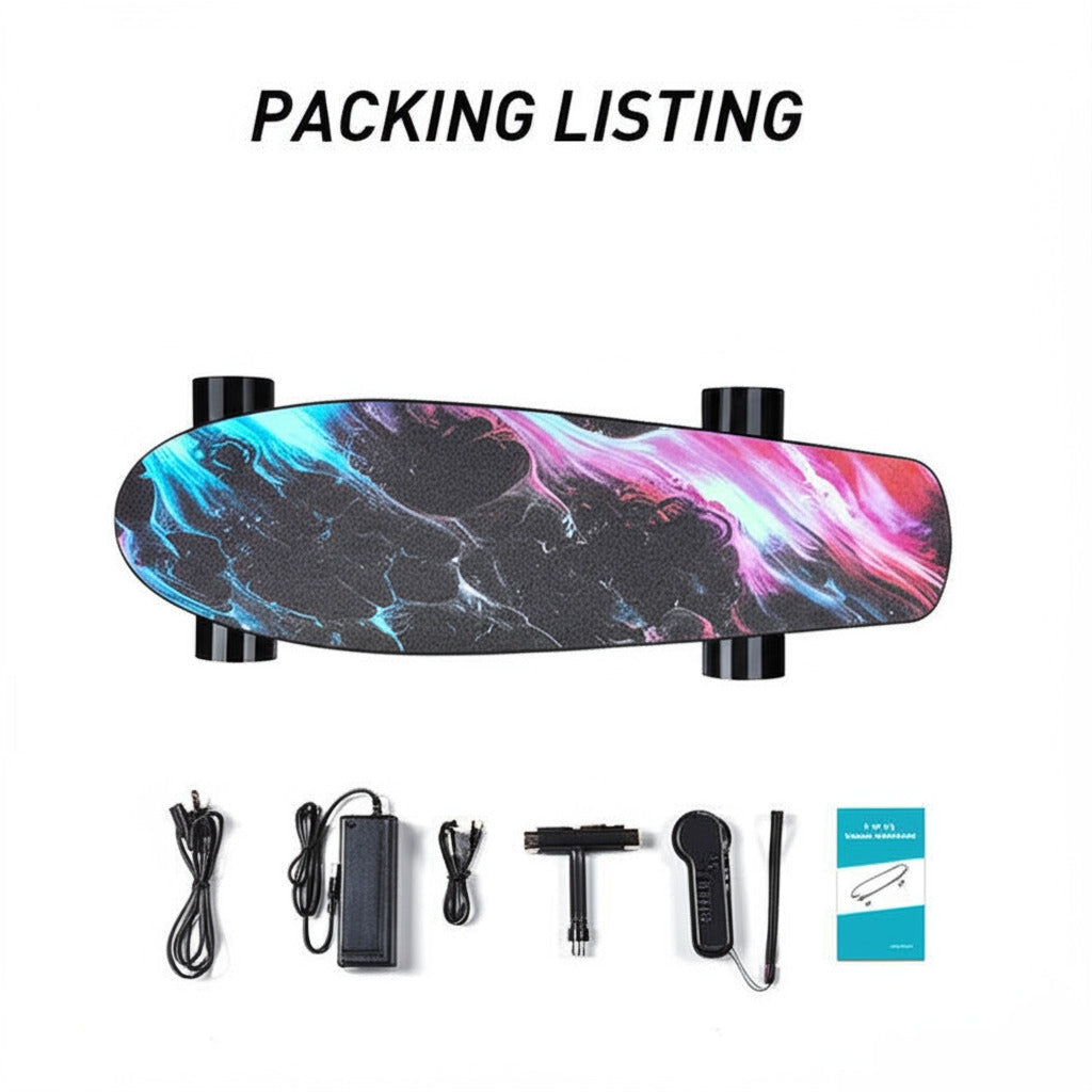 Cosmic Blaze – Flash Series 350W Single Kicktail Deck Electric Skateboard - Skateboard Australia 