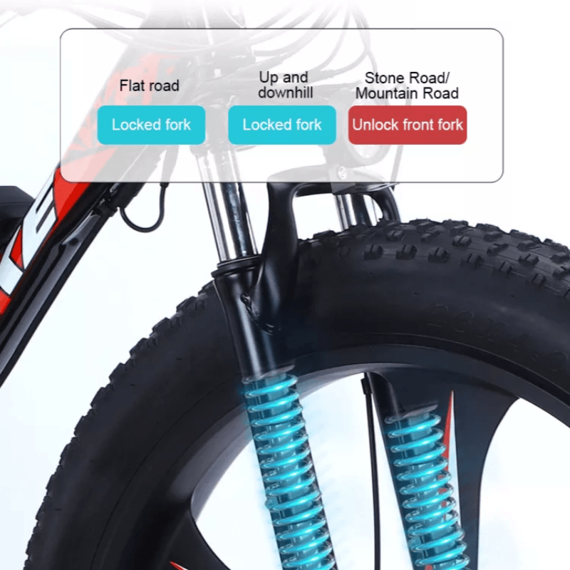 350W 36V 26 Inch 21 Speed Fat Tyre Electric Mountain Bike - Skateboard Australia 