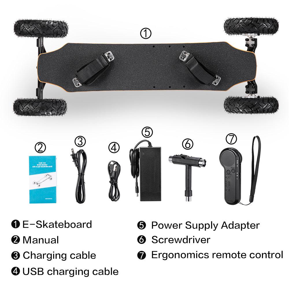 Off Road All Terrain MountainBoard Electric Skateboard X9 - Skateboard Australia 